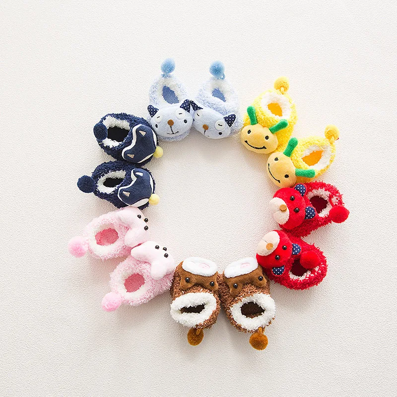 Animal Baby Sock Coral Infant Socks Creative Girl 3D Cartoon Anti Slip Newborn Accessories Boys Product 2019 Winter Spring | Детская