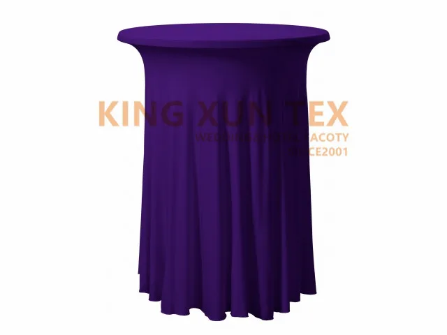 purple Гофрированная лайкра спандекс коктейльное покрытие стола свадебные скатерти фестиваль события украшения - Цвет: purple