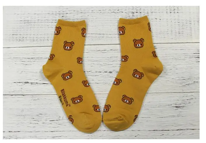 6 пар/партия! Японские милые носки Rilakkuma женские Чулочные изделия женская одежда
