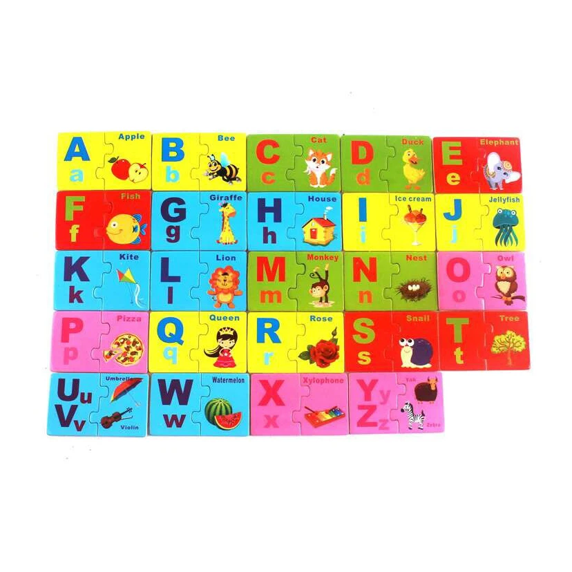 Детские Обучающие деревянные игрушки Chanycore алфавит мультяшная головоломка с