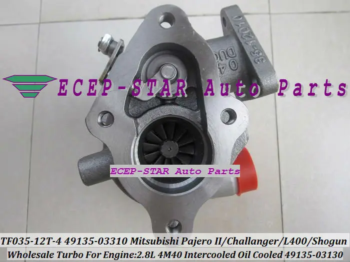 Турбо для mitsubishi Pajero Shogun Canter Challanger Delica L400 4M40 2.8L с масляным охлаждением TF035 49135 03310