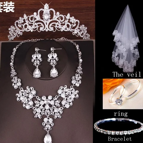 Fig Модная одежда со стразами; Casamento Conjuntos de Joias De Noiva Casamento Joias Acessorios de Noiva Tiara Colar Brinco - Окраска металла: Fig