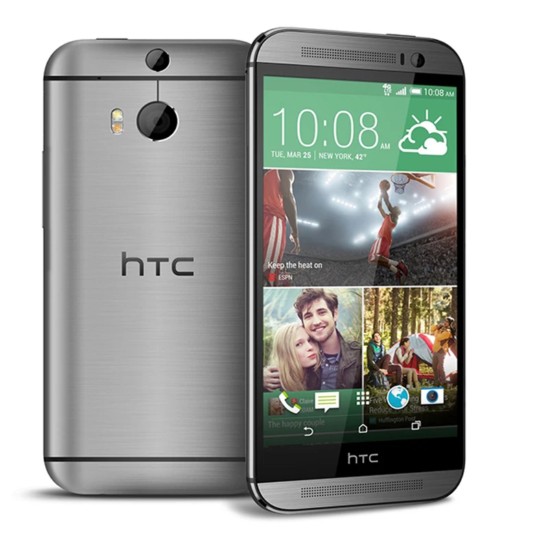 Восстановленный оригинальный разблокированный сотовый телефон HTC ONE M8 с двумя sim