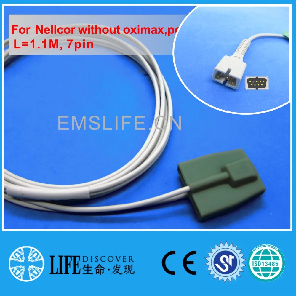 

popular use short cable children or pediatric silicone spo2 oxygen sensor for nellcor without oximax