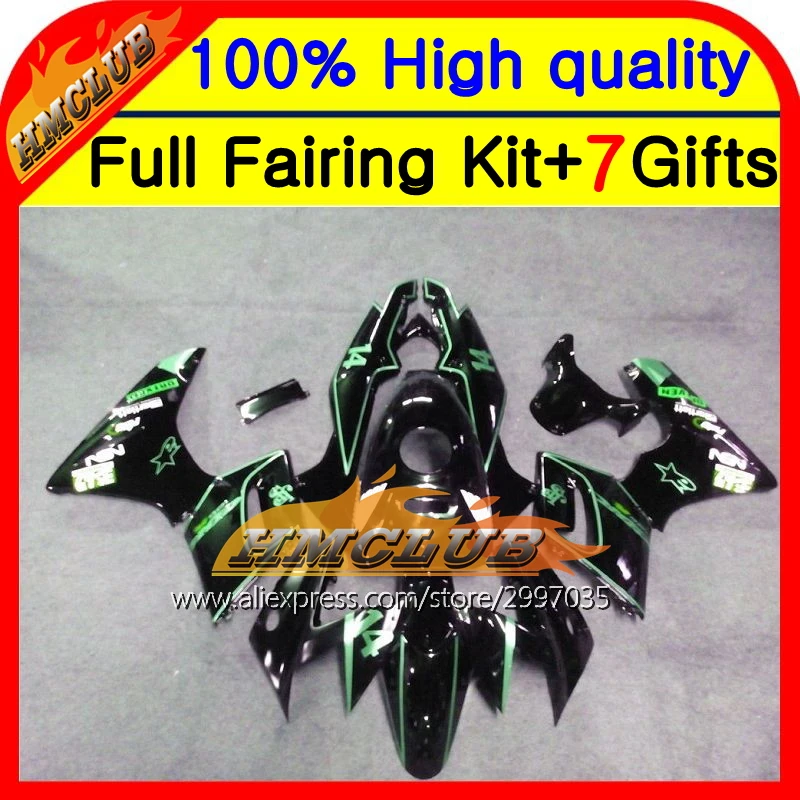 Body Green line для HONDA CBR125R 02 06 CBR125 R 03 04 05 10HM29 зеленый черный CBR 125R 2002 2003 2004 2005 2006