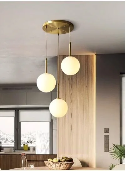 3 pcs 20cm on round LukLoy современный подвесной светильник в виде стеклянного шара, прикроватный подвесной светильник для кухни, подвесной светильник в скандинавском стиле, Подвесная лампа CE - Цвет корпуса: 3 pcs 20cm on round