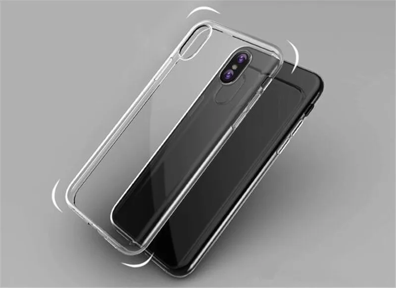 100 шт./лот DHL Для iPhone X задняя крышка ясно силиконовый чехол Мягкий ТПУ ПК задняя крышка для iPhone X capinha Coque Телефонные чехлы