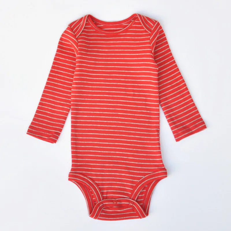 Новинка 2016 года боди для маленьких девочек с длинными рукавами в полоску круглым