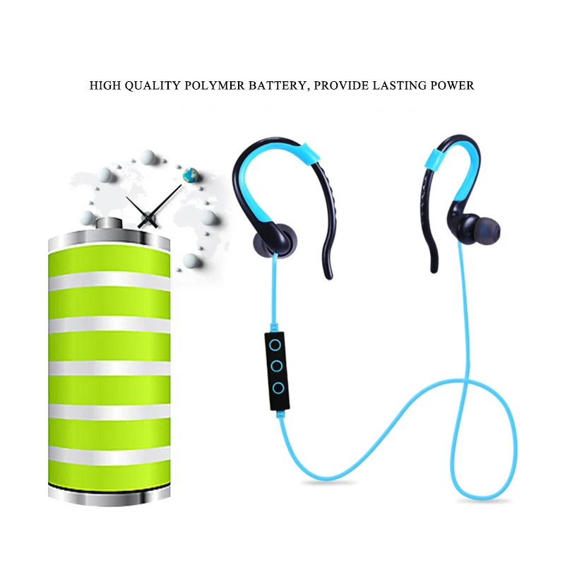 4 1 Bluetooth наушники с микрофоном Sweatproof Тренажерный зал Спорт HIFI беспроводные бас