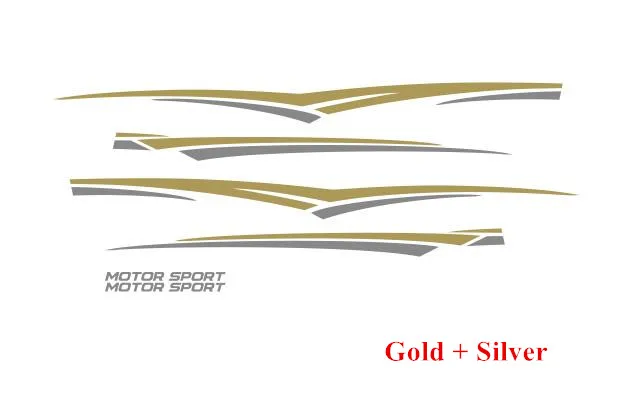 Gold - Silver Автомобильные спортивные полосы для KIA SPORTAGE BORREGO, автомобильный Стайлинг, поясные линии, наклейка, автомобильные аксессуары для тела, автомобильная защита, Виниловая наклейка - Название цвета: Gold - Silver