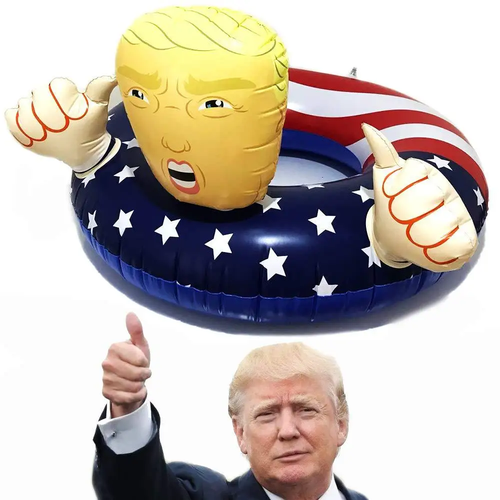 Надувное плавающее кольцо для бассейна Дональд Трамп поплавки