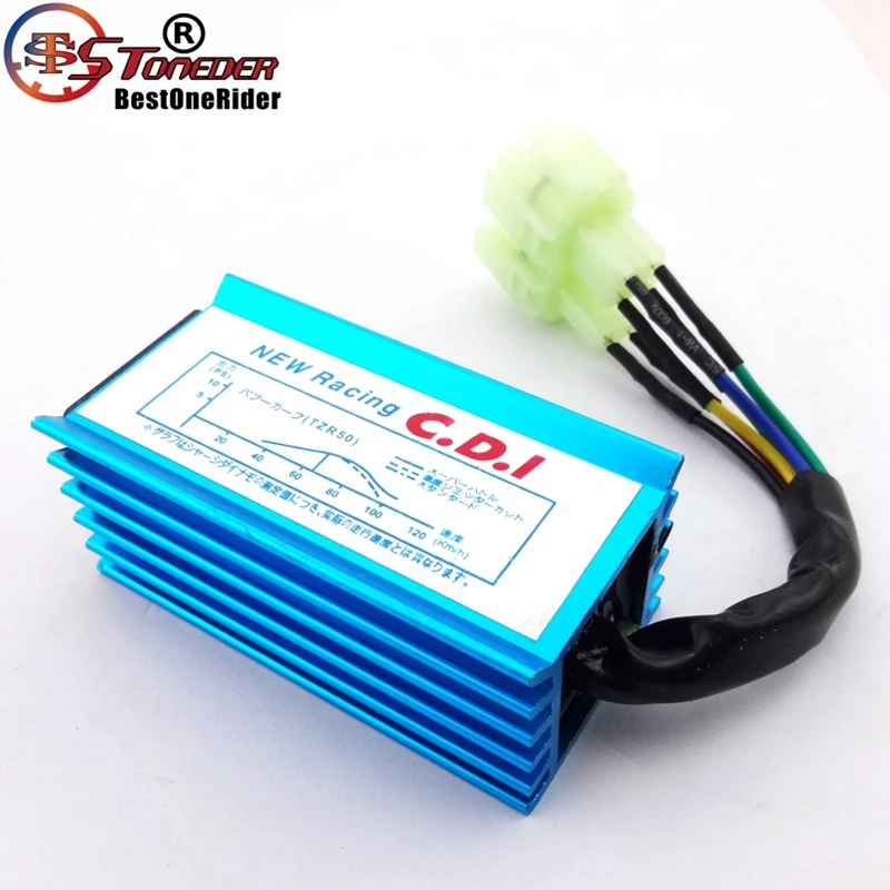 STONEDER синий гоночный 6 Pin AC зажигания CDI Коробка для GY6 двигатель 50cc 90cc 110cc 125cc 150cc