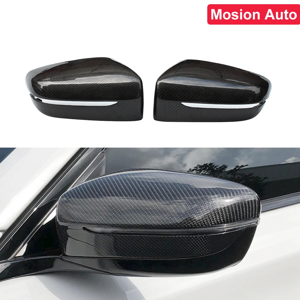 Replacement/Add on Carbon Fiber Rear View Mirror Cover For BMW 5 Series G30 G38 7 G11 2017-up 6 GT G32 2018+LHD | Автомобили и
