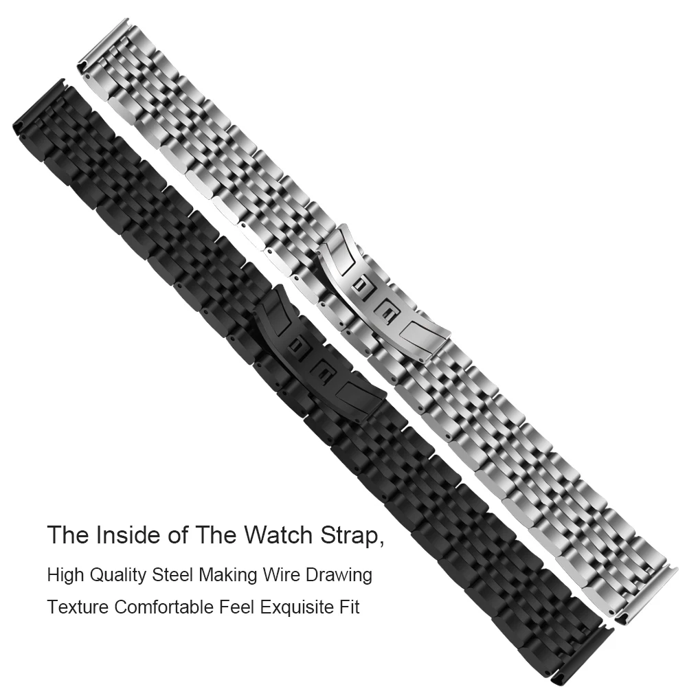 Для Apple Watch Band 38 мм 42 ремешок из нержавеющей стали 7 звеньев Смарт-часы