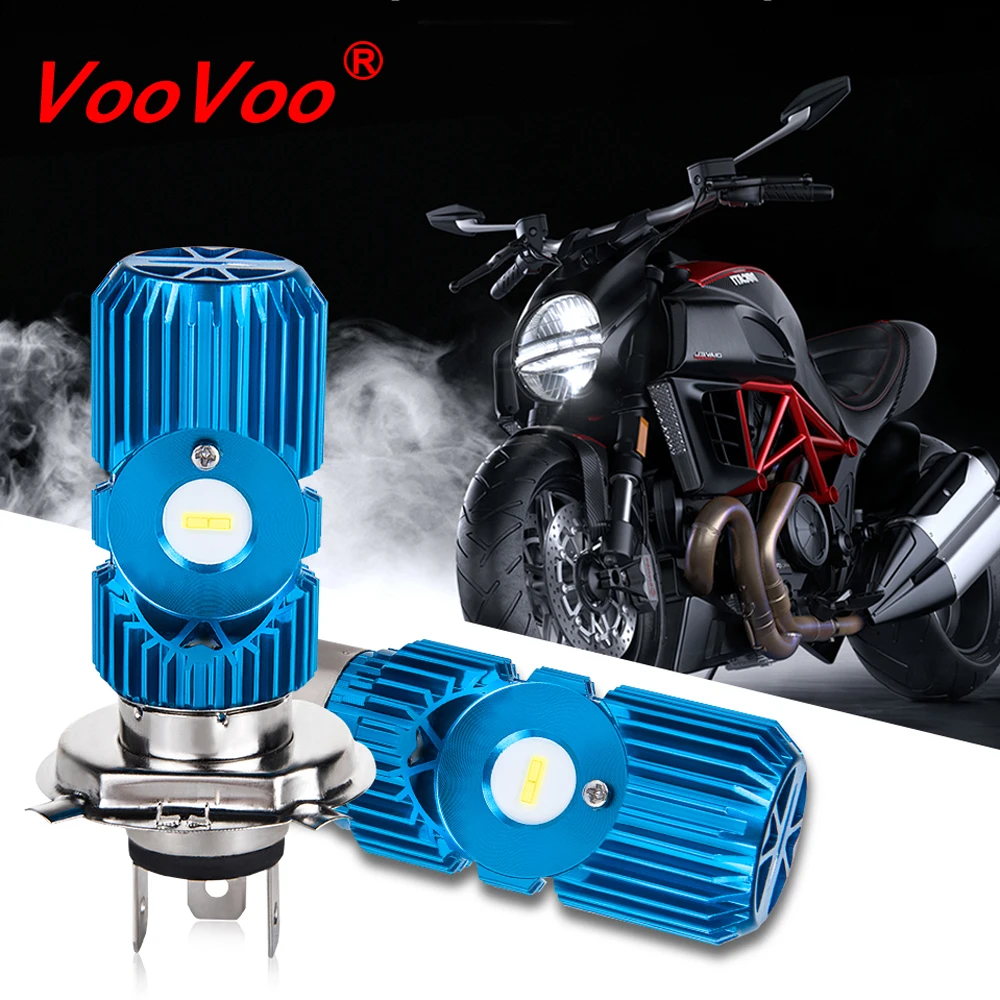 Светодиодные мотоциклетные лампы VooVoo H4 BA20D светодиодные фары 6000 лм K 20 вт HS1