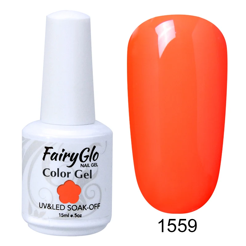 1559 FairyGlo 15 мл белый флакон гель для ногтей УФ-гель для ногтей верхнее покрытие длинный последний Гибридный гель лак обычный лак для ногтей Lucky Enamal - Цвет: 1559