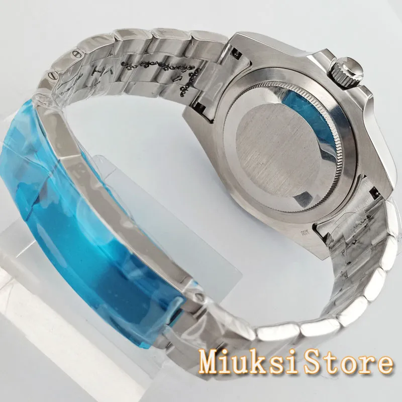 Bliger 43mm automatic men's luxury mechanical watch date window waterproof Sapphire glass stainless steel bracelet Gift | Наручные