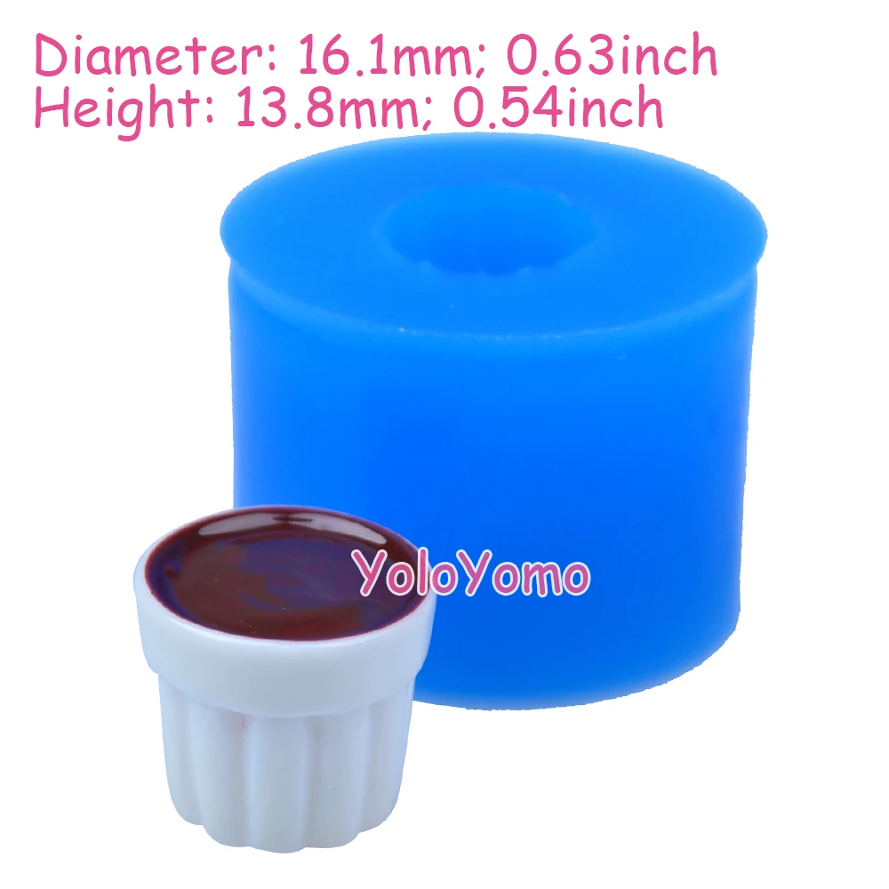 P545YL 16 1 мм чашка для кофе Гибкая силиконовая форма-Fonant шоколад полимерная глина