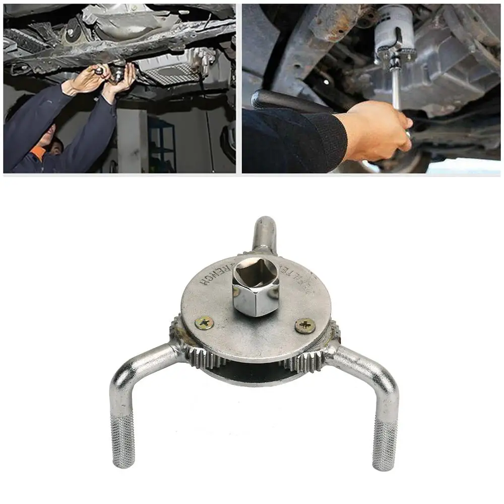 

1PC Universal Oil Filter Wrench Oil Filter Claw Oil Filter Spider Three-jaw wrench Oil Core Head Filter Disassembly Tool