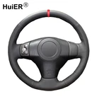 HuiER ручной швейный чехол рулевого колеса автомобиля красный маркер для Toyota Yaris Vios RAV4 2006 2007 2008 2009 Scion XB 2008 автомобильный Стайлинг