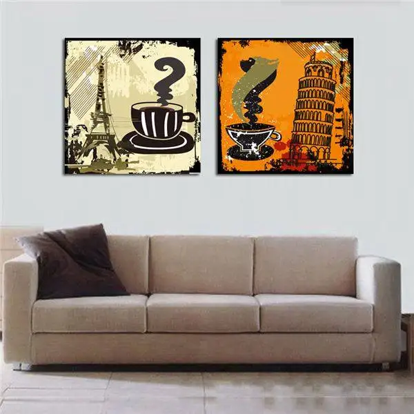 2 шт. без рамки Эйфелева башня холст картина настенные картины для гостиной