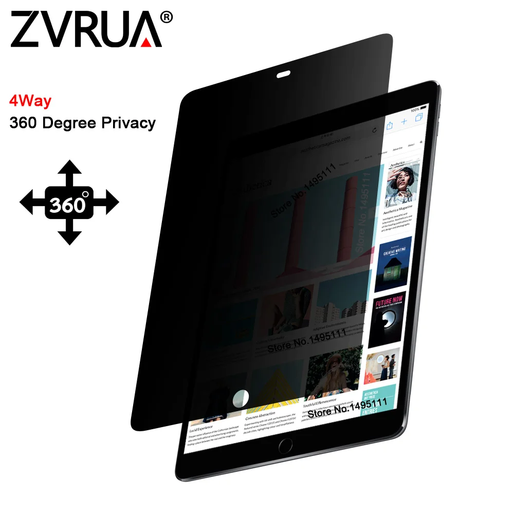 

PET 360 degree Privacy Filter For 7.9 inch iPad mini 4 , Anti-glare Screen protector Protective film