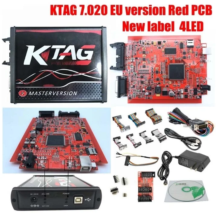KTAG V2.25 V7.02 ЕС красный Kess KTAG 7,020 ECU Программатор Kess V2 V5.017 V2.47 интернет-KTAG V2.25 V7.02 Kess V2 OBD2 менеджер Тюнинг Комплект - Цвет: KTAG V2.25 V7.02