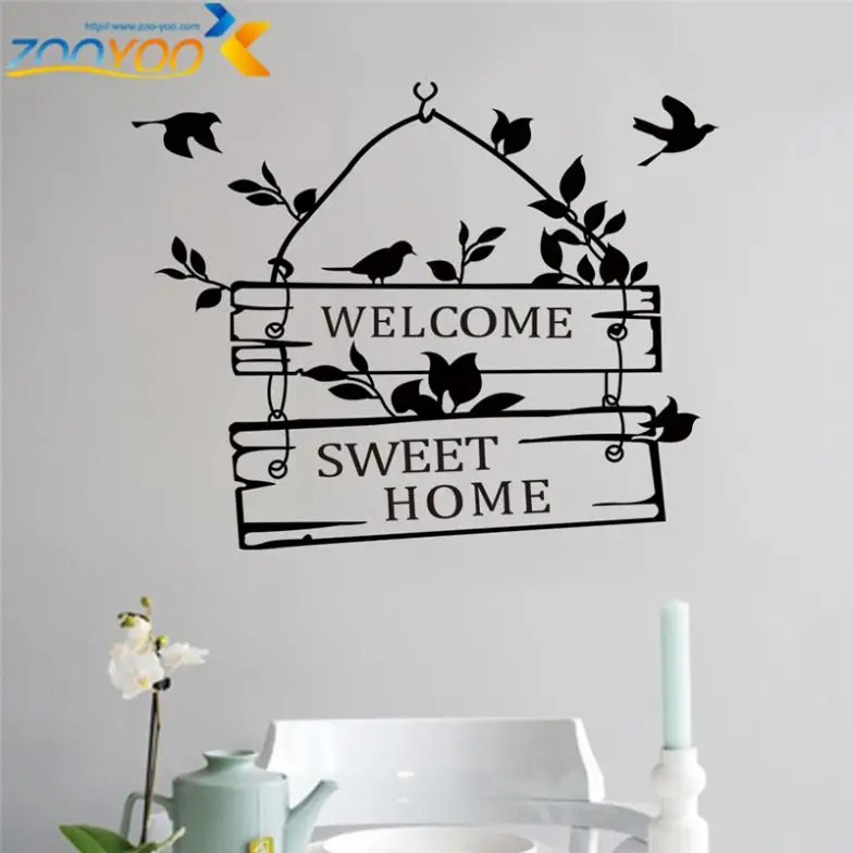 

Welcome To Our Home Quote Wall Decals 8181 Decorative Adesivo De Parede Removable Vinyl Wall Stickers