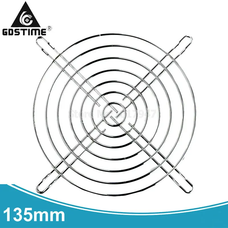135mm fan grill 1 шт., Gdstime, 20 см, 200 мм, вентилятор, чехол из поликарбоната, сетчатый, хромированный, для защиты пальцев, гриль, 120 мм, 135 мм, 140 мм, 150 мм, 170 мм, мм - Цвет: 135mm fan grill
