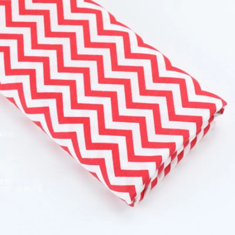 slim red chevron0.5 160 см* 50 см хлопковая ткань скандинавский ветер мультфильм красный черный Рождество Лось Олень звезда стрела Ткань шеврон для DIY подушка для колыбели ткани - Цвет: slim red chevron0.5