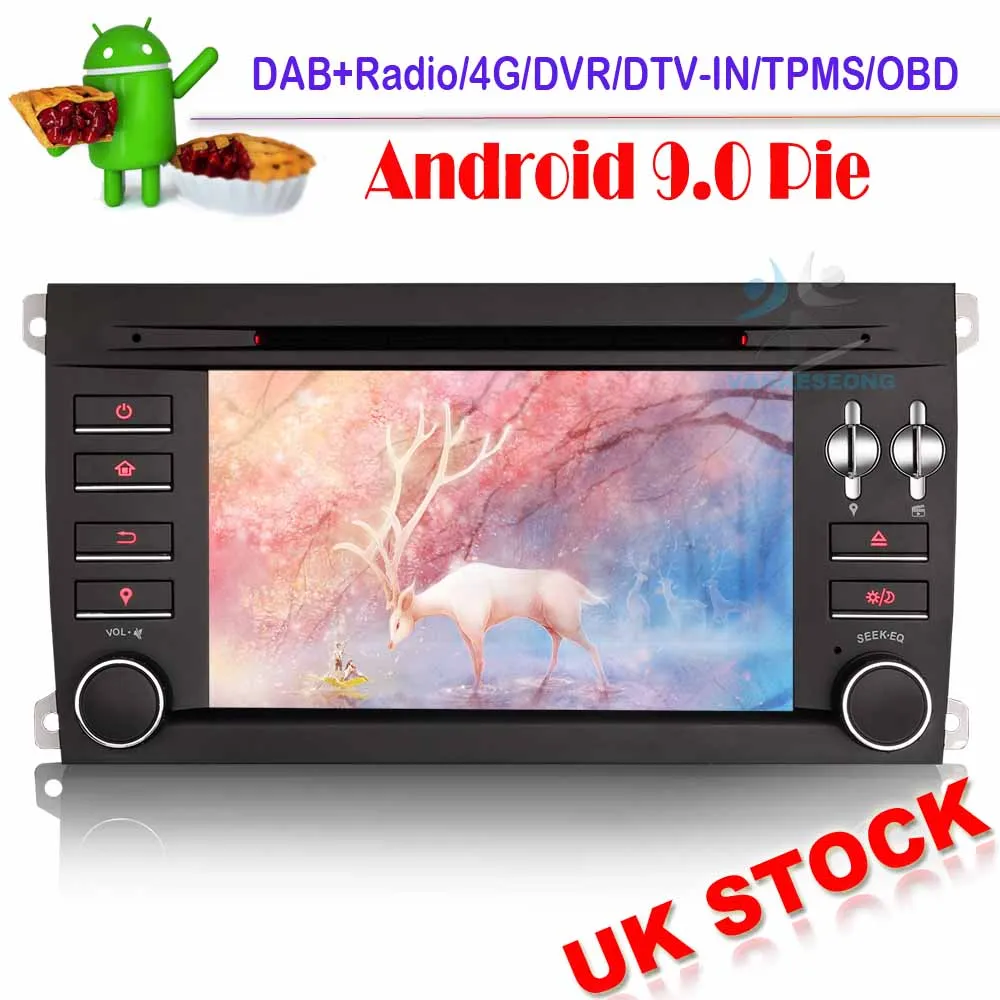 7 &quotAndroid 9 0 Авторадио автомобильный DVD GPS Sat Nav DAB + OBD Bluetooth стерео 4G SWC для Porsche