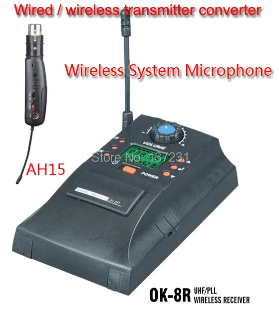 Проводной/беспроводной передатчик AH15 UHF PLL инструмент беспроводная система