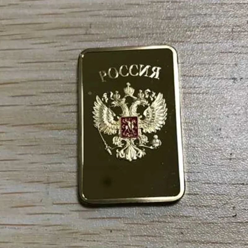 5 шт. коллекционные карты России слиток Gar 1 OZ 24K покрыто настоящим золотом значок