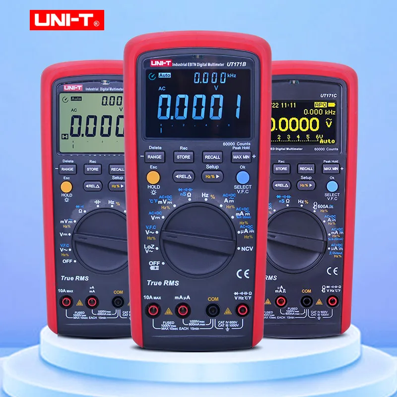

UNI-T UT171A/UT171B/UT171C Industrial True RMS Digital Multimeters; VFC Measurement, USB/Bluetooth Communication