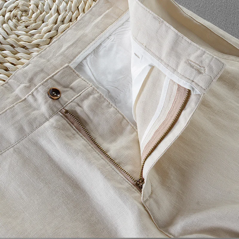 ICPANS Cotton Linen Pants Men Summer 2019 Loose Thin Casual Male White Ankle length Harem Trousers Mens Plus Size 40 | Мужская одежда