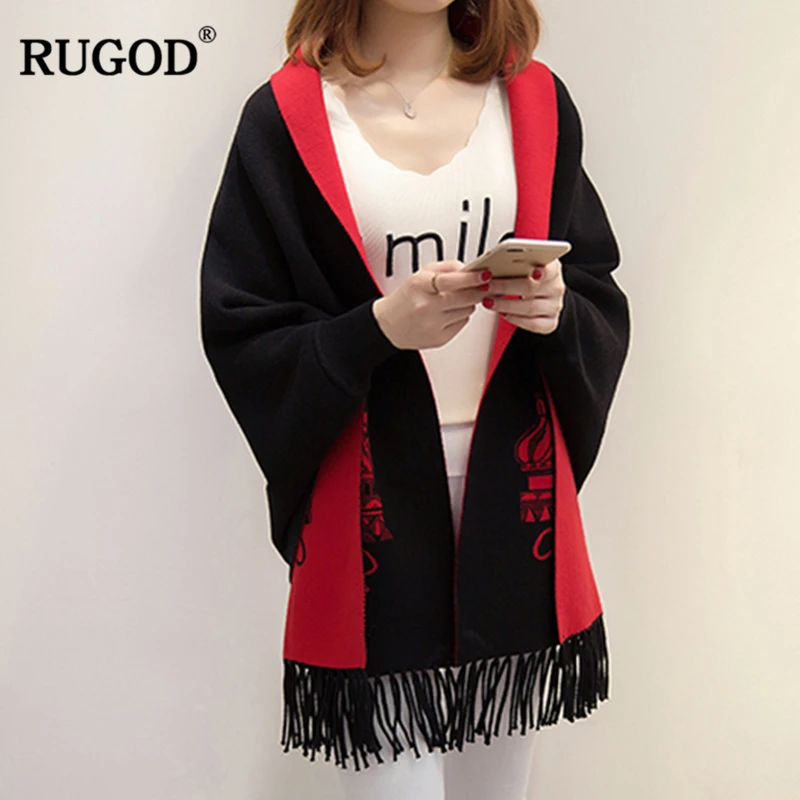 RUGOD Female O-Neck Open Stitch Sweater 2018 Autumn New Casual Appliques Knitted Batwing Sleeve Cardigans For Women Sueter Mujer |