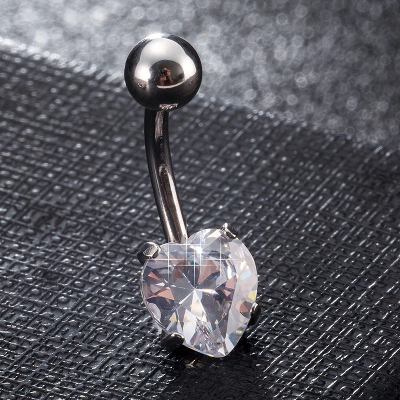 Fashion children's heart-shaped navel ring button nail puncture products |