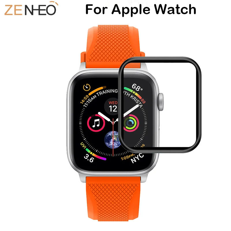 

3D Curved Edge Tempered Glass film For iwatch Apple Watch Series 4 40mm 44mm explosion-proof scratch-resistant protective cover