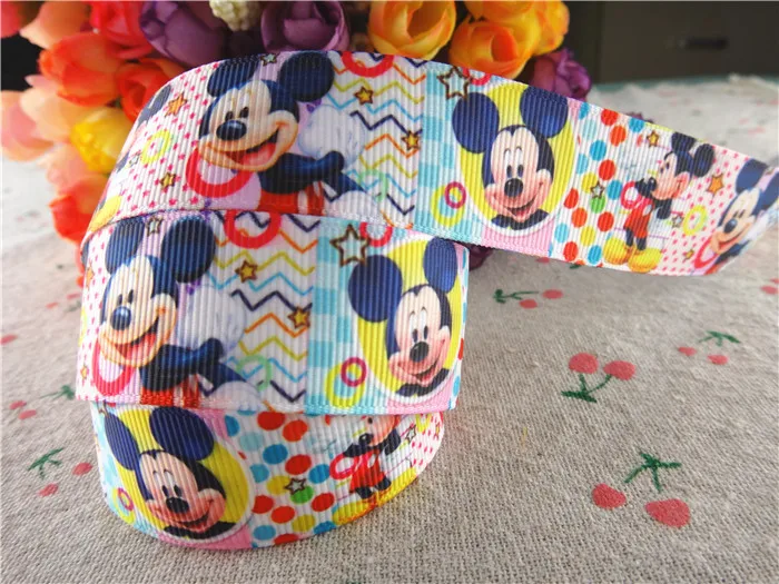17022706 1'' 25mm 10 yards cartoon printed grosgrain ribbons ribbon diy handmade accessories | Дом и сад