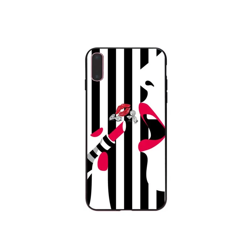 Надпись More Issues than Vogue Черный Мягкий чехол для телефона с изображением цветов iPhone 7