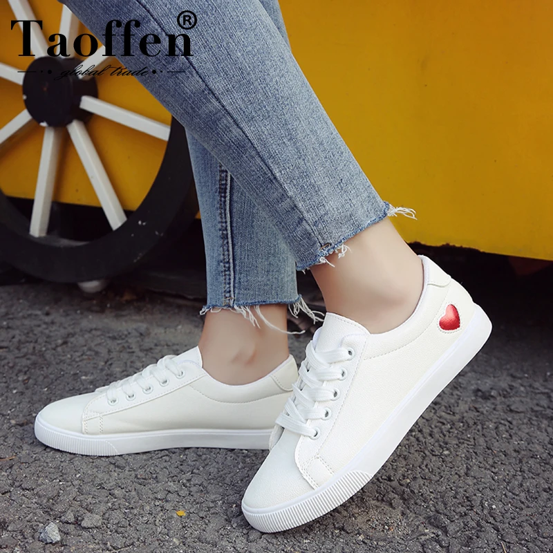 Женские кроссовки на вулканизированной подошве TAOFFEN повседневные шнурках размер