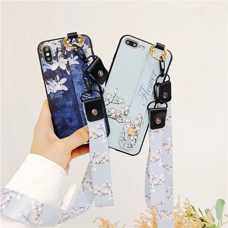 Роскошный чехол для телефона APPLE IPHONE X 7 8 PLUS 6 6S чехлы с цветами мягкие из ТПУ