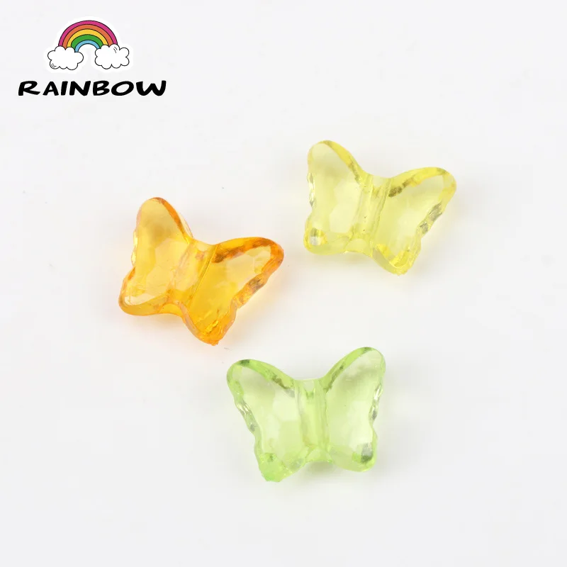 Смешанные бабочки Кристалл Шарм акриловый материал Подвески Бусины Подходят