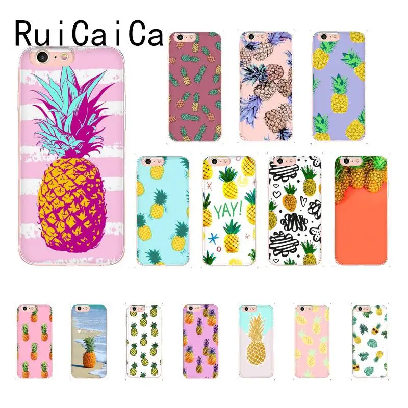 RuiCaiCa ананаса летняя одежда с принтом фрукты эстетическое милый ч для iPhone6S 6plus 7 7plus