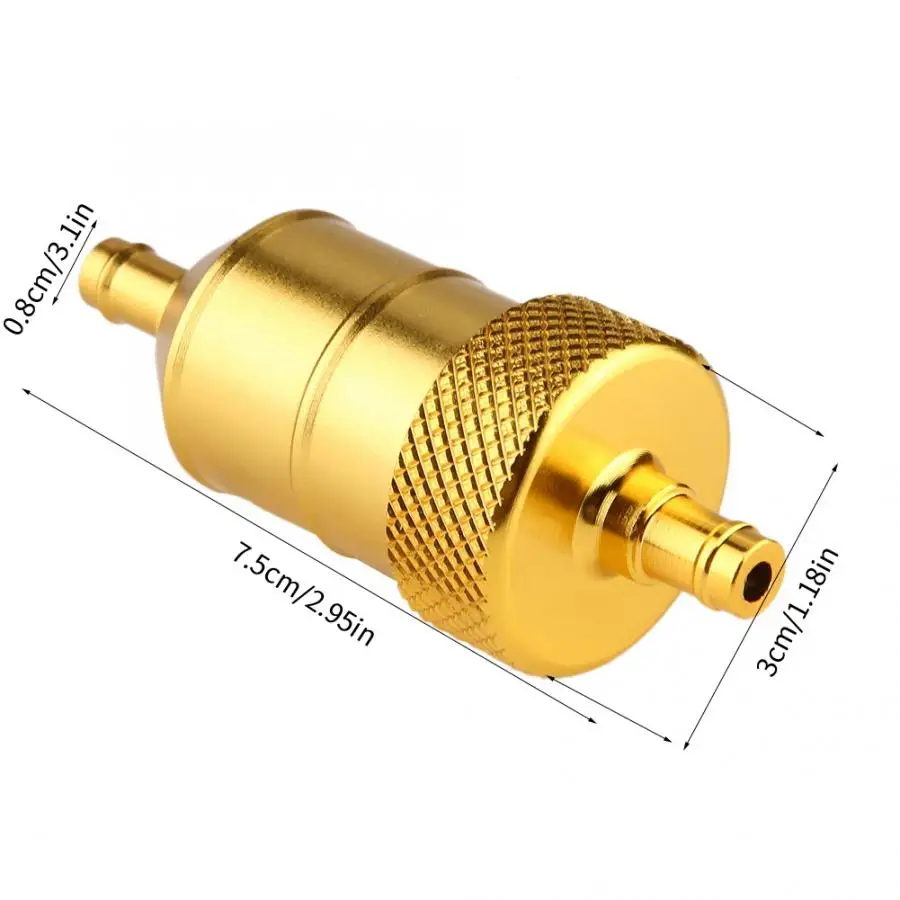 Золотой Motorcycle Oil Filters 8mm Motorcycle Gasoline Oil Filter Filtration Cleaner Universal Motorcycle Accessories - Цвет: Золотой