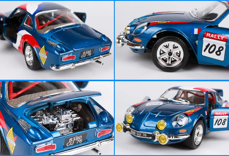 Bburago, новинка, 1:24, металлический, RENAULT Alpine A110 1600 S, ралли, гоночный автомобиль, 108, литая под давлением, Wrc, стильные машинки, игрушки, детская коллекция подарков