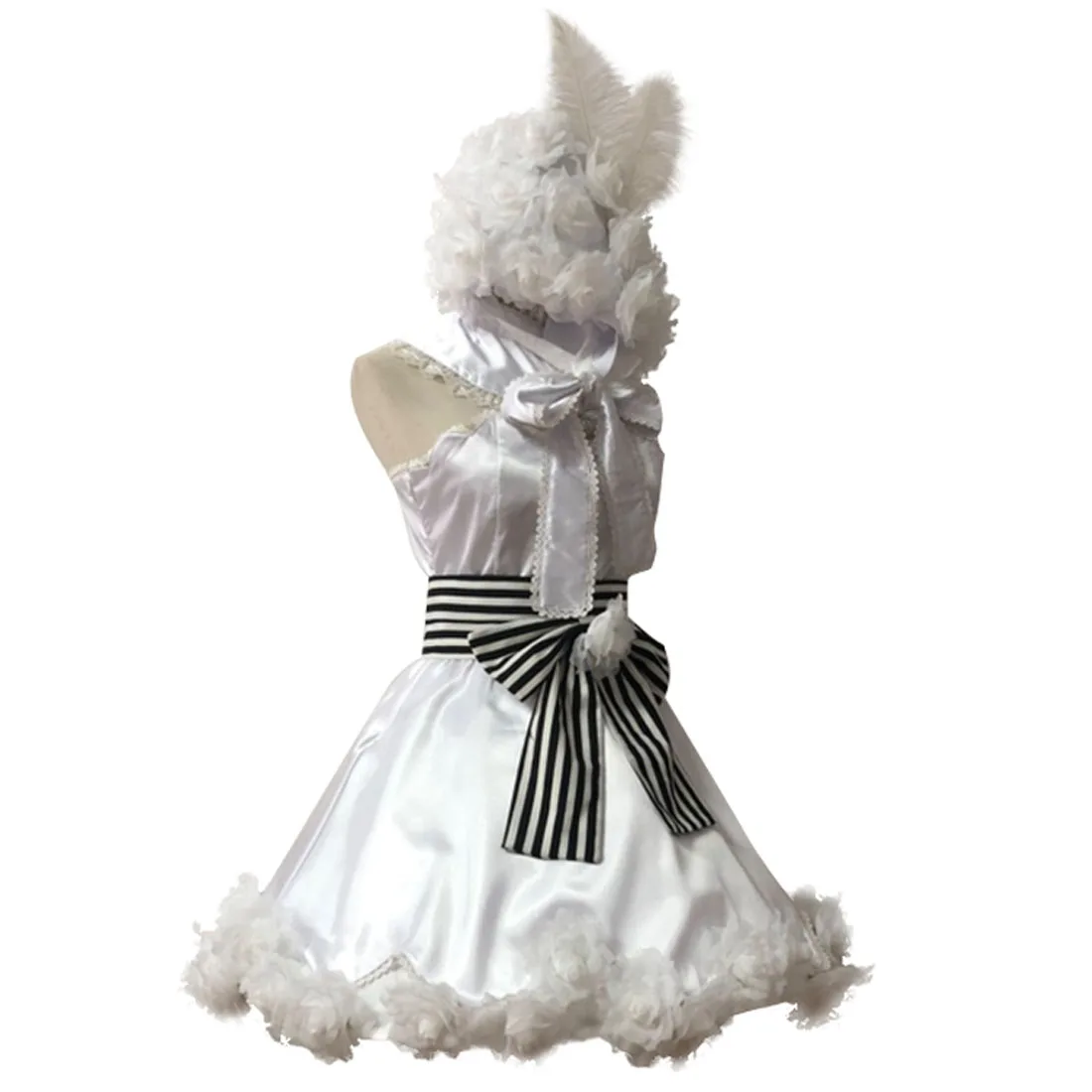 Косплей Аниме Kuroshitsuji Black Butler Ciel Phantomhive цирковая кукла вечернее платье Лолита косплей костюм любого размера - Цвет: Белый