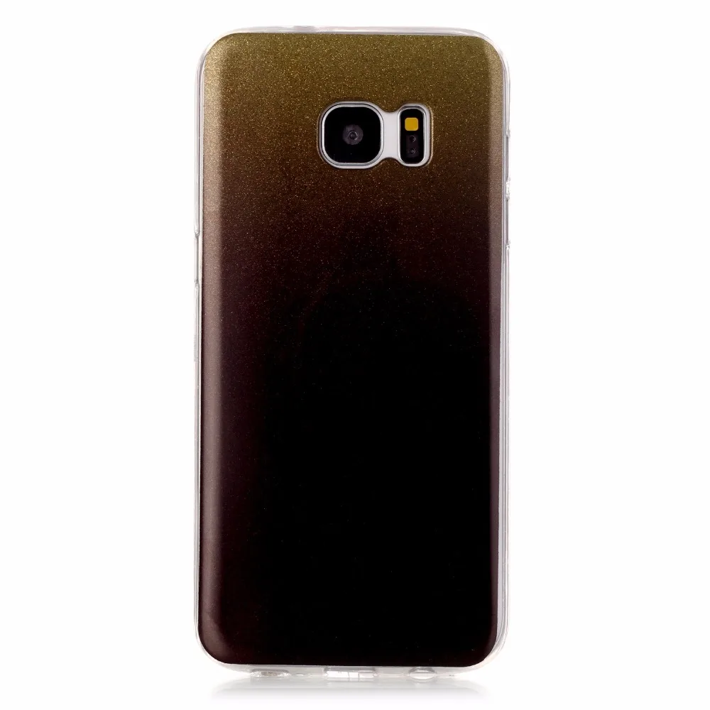 Постепенное Изменение Блеск Мягкий силикагель Телефон Случае Для Samsung Galaxy S7 Edge