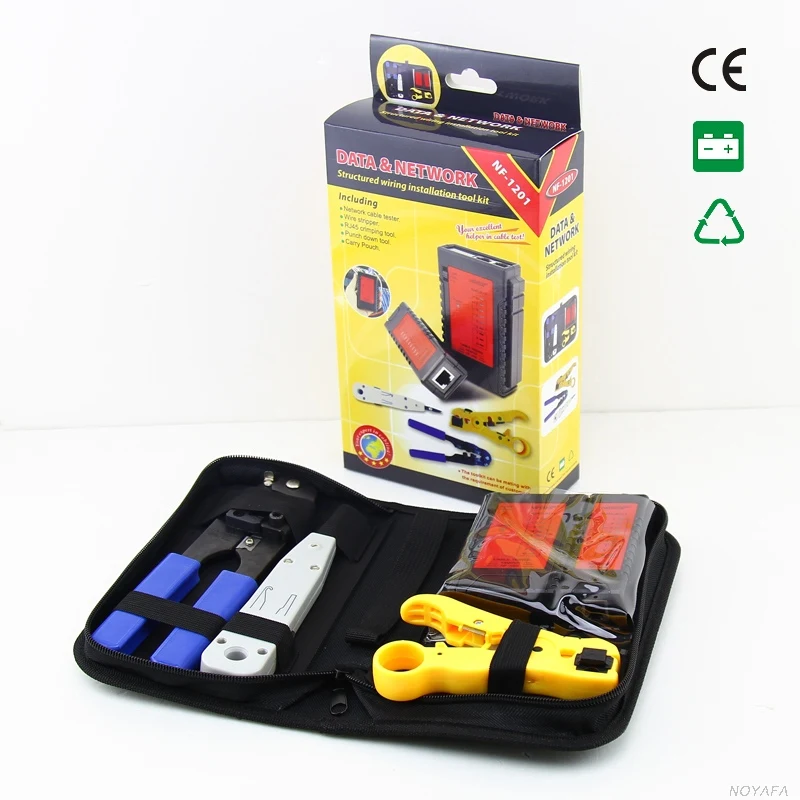 4in1 noyafa nf-1201 линии finder RJ45 щипцы+ krone+ Стриптизерша Провода Tracker Тон набор инструментов LAN Сетевой кабель тестер