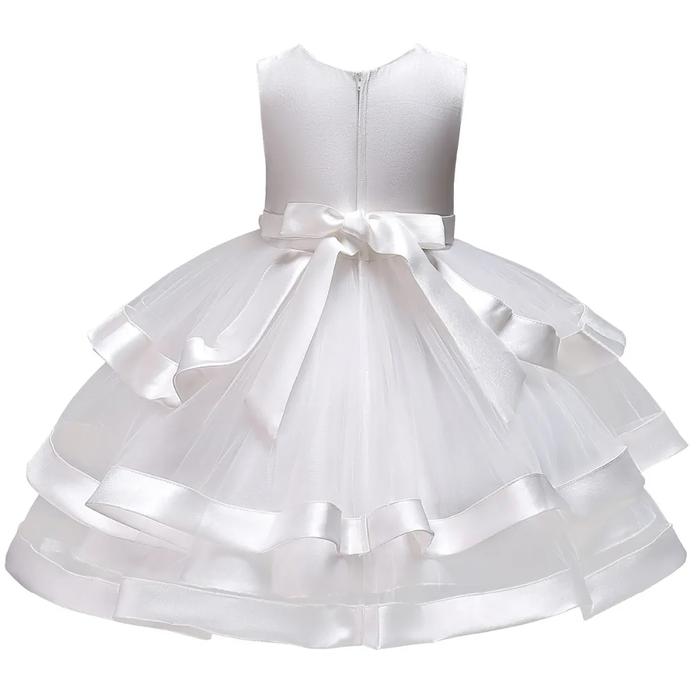 Fashion Flower Girls Wedding Bridesmaid Dresses for Kids Sleeveless Tulle Ball Gown Dress Birthday Princess Party | Детская одежда и